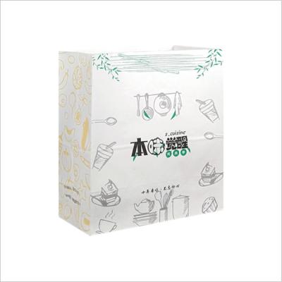 China Recycled Materials Hot Sale Custom Logo Printed Cheap Recycled Take Away Leakproof Food Packaging Food Paper Bag for sale