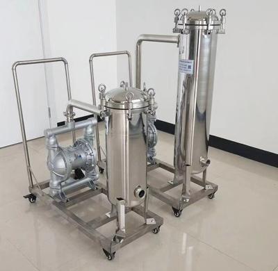 China Hotels Stainless Steel SS Oil Liquid Filter Housing Trolley for sale