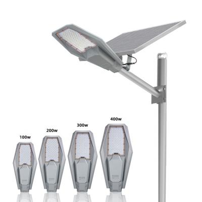 China Street light barata 200w luz led lampada solar led con sensor para exteriores for sale