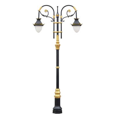 China Garden 3m Landscape Antique Cast Iron Aluminum Garden Street Light Pole For Villas Lamp Light for sale