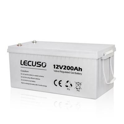 China Manufacturer 12v solar energy gel 50ah 100ah 120ah 150ah 200ah 250ah china solar systems Lecuso storage gel accumulator battery for sale