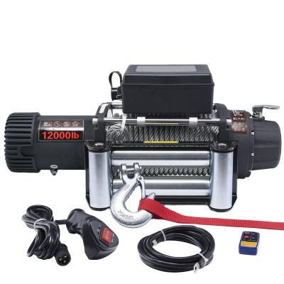 China 9500lb Off Road Shootout Trucks Beach Heavy Duty Winch 12000 Truck Wire Rope Trailer Winch Electric Winch for sale