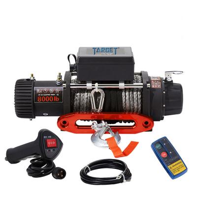 China ATV/UTV 4x4 OFF ROAD 8000lbs 4x4 Winch Winch 8000lbs Car Electric Winch With Synthetic Rope for sale