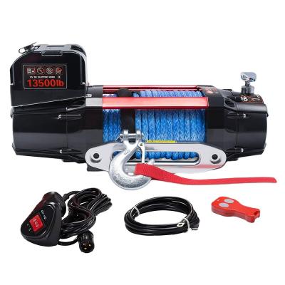 China AUTO Wholesale Plastic Aluminum Rope 13500lbs Synthetic Winch Factory Directly for sale