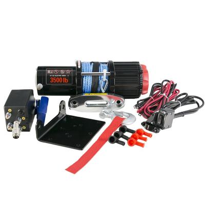 China AUTOMATIC High Fine Quality Durable Aluminum Nylon Rope 3500lbs Electric Winch for sale