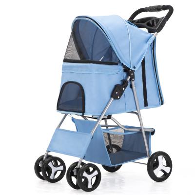 China Wholesale Viable Portable Multi Color Steel Optional Pet Walker Travel Dog Show Detachable Pet Stroller for sale