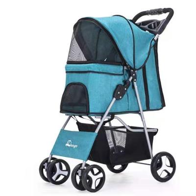 China Factory direct sale viable wholesale foldable detachable outdoor dog pet stroller for sale