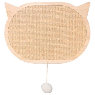 China Sustainable High Quality Wooden Magic 2 In 1 Pet Products Cat Scratch Board for sale