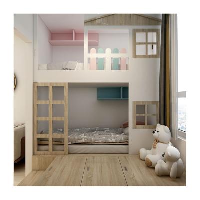 China Children's wooden bunk bed of children's bunk bed school bed of children's bedroom household furniture eco-friendly children's bunk bed for sale