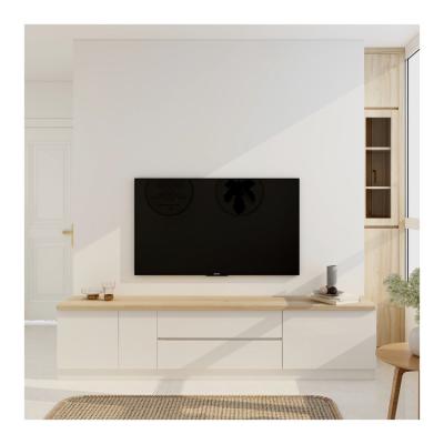 China Home Furniture Design Solid Wood Melamine Particle Board TV Cabinet Adjustable Modern Living Room Complete Set(Size) for sale