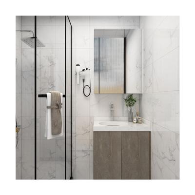 China Bathroom Cabinet Double Sink Modern Durable Solid Wood Wall Mounted Waterproof Bathroom Cabinet for sale