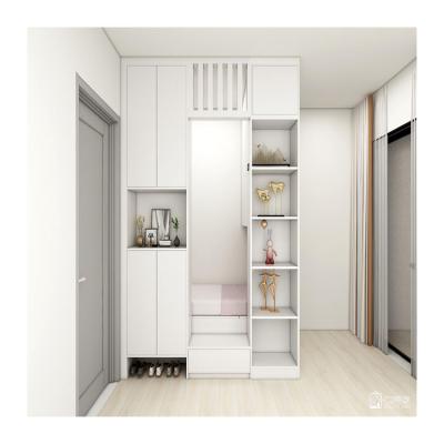 China (Size)New Modern White Wooden Custom Adjustable Sliding Door Wardrobe for Storage Wardrobe and Bedroom Furniture for sale