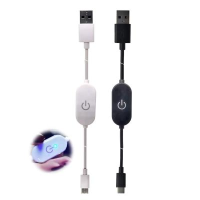 China Home Appliance 1M White Usb Cable Male To Female With On Off Euro Switch Pull Push Cord In Line Dimmer Controller Power Usb On /Off Switch Cable for sale