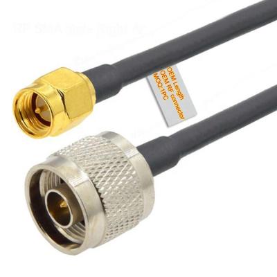 China Telecom Communication Rg316 Lmr200 Lmr240 Lmr400 Male N-Male N Bulkhead To RP Sma Male RP-Sma Clamp Female Connector Jumper Pigtail Coax Cable for sale