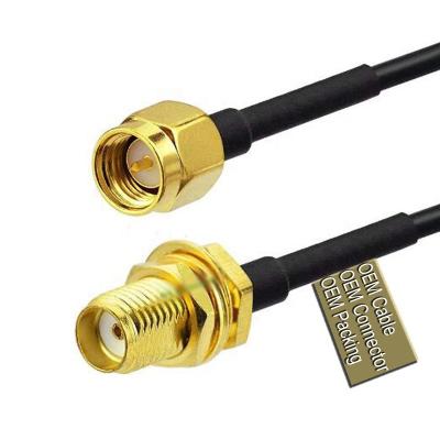 China External WLAN Antenna Cable 1M 200Mm 10m Gr 174 Rg316 Lmr200 Rg58 OEM Rg174 Sma Male To Female Sma RF Jumper Assembly Extension Cable for sale