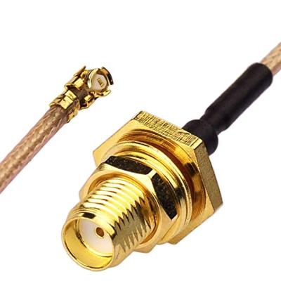 China RF Ipex 4 Cable U.fl IPEX Cable Low Loss Mini To SMA Ipex To Sma Converter Coaxial Link Cable for sale