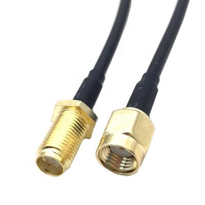 China RF Coaxial Cable Connector Rg174 Rg316 SMA Female To RP SMA Rg174 Male Connector Sma Cable Assembly for sale