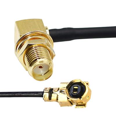 China Right Angle RF Sma Female To Ipex Rg178 Pigtail Coaxial Cable for sale