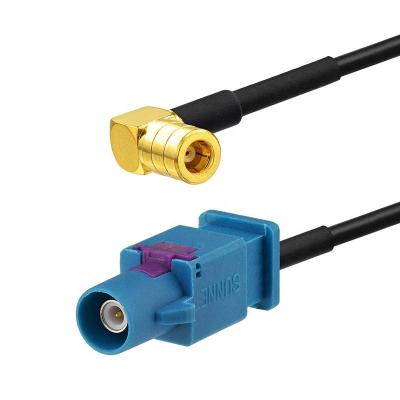 China RF Converter Cable Fakra Smb Crimp Jack Rg 58 Fakra Z Male To SMB Plug Fakra Rg58 Smb Cable for sale