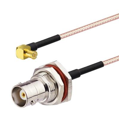 China RF BNC MCX Female To Male RF Right Angle Coaxial Cable Rg316 Bnc Jumper Cable for sale