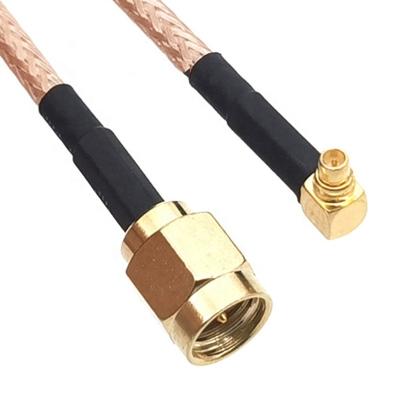 China RF Mmcx Rg316 MMCX Right Angle Plug To Mmcx-SMA Plug Straight Cable for sale