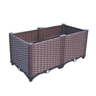 China Lightweight Pallet Collar Planting Box Planter Flower Pot Vases Wooden Flower Pot for sale