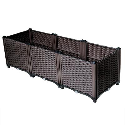 China Best quality modern wholesale factories for pots plastic resin outdoor vegetable planting box for sale