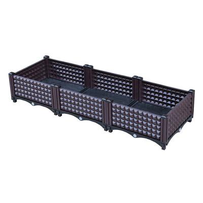 China Corrosion Resistance Hot Selling Plastic Planter Grow Box High Quality Cheap Plastic Raised Bed Garden Kit Planting Pot for sale