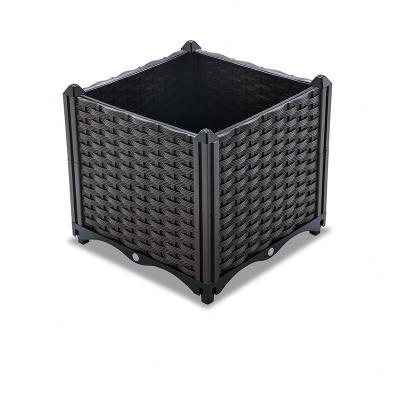 China Modern High Quality Plastic Rectangular Stacked Planting Box Hand - Woven High Quality Vegetable Planting Box for sale