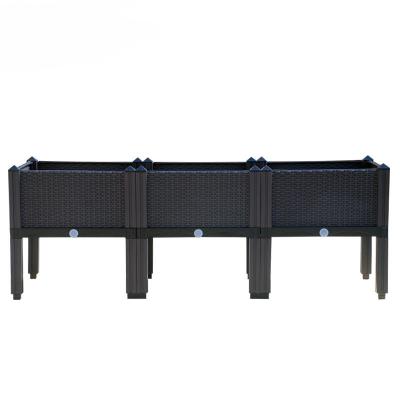 China Modern Outdoor Raised Vegetable Bed Plastic Planter Box Garden Planter Raised Garden Box for sale