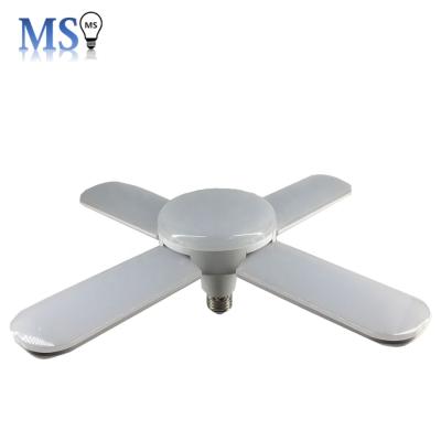 China New Design Three Leaf Fans 35W E27 B22 Residential Foldable Low Fan Blade Led Lamp Light For Restaurant for sale