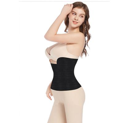 China Custom Viable Invisible Belt Viable Logo Bandage Band Belly Trimmer Shaper Waist Wrap Waist Trainer For Belly Lose Weight for sale