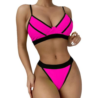 China OEM breathable high quality ribbed swimwear plus size women bluechho bikini for women for sale