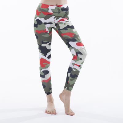 China New Antibacterial Camouflage Printing XL Outer Wear Bottoming Yoga Cropped Pants for sale