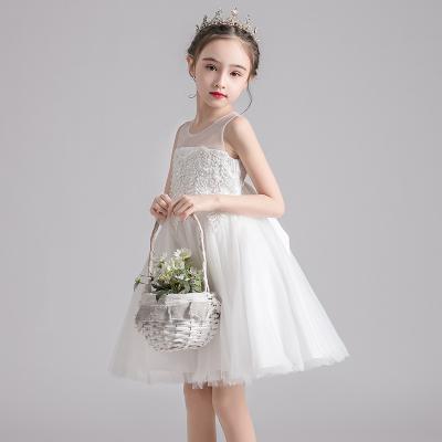 China Breathable Girls Lace Up Dress New Floral Kids For Girls Children Clothes Girls Princess Dress for sale