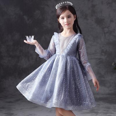 China Washable Baby Dresses Star Sequin Girls Summer Dress Elegant Luxury Princess Sequin Party Dress for sale