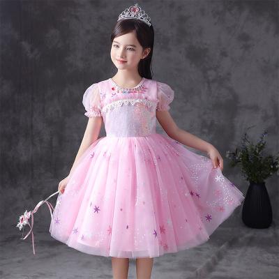 China 2022 Breathable Tutu Kids Party Girls Autumn Decoration Dress Elsa Spring Costume Skirts Girls' Dresses for sale