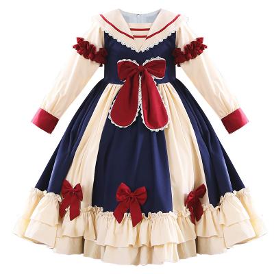 China Lolita Princess Dress Girls Autumn and winter children's high quality washable plus velvet children's dress skirt for sale