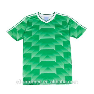 China 100% Custom Made Germany Polyester Soccer Jersey Soccer Jersey Sets Breathable Green Commemorative Soccer Jersey Shirt for sale