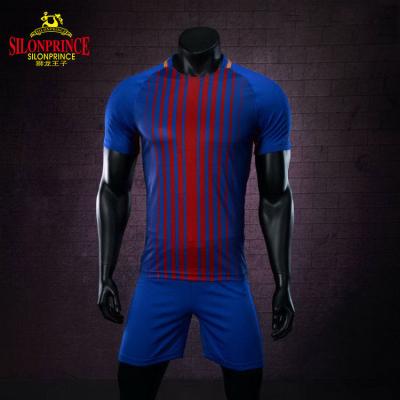 China 2018 Silongprince Manufacturer Wholesale OEM Sublimation Custom Team Striped Soccer Jersey Sets 2018 for sale