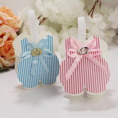 China Recycled Materials Diy Sugar Gift Box For European Baby Birthday Baby Show Jumpsuits Form Paper Gift Box for sale