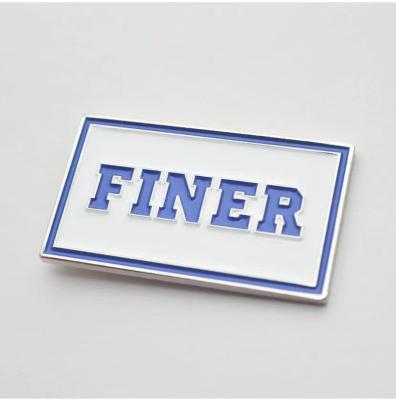 China Custom Alloy Metal Alloy Metal Alloy Sorority Label Finer Rho White Alpha Brooches Crystal Greek Letter ZPB Pin for sale