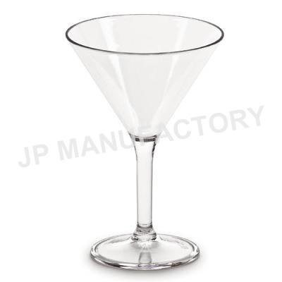 China Viable hot sale shatterproof whiskey plastic 10oz martini glass polycarbonate wine glass tumbler for sale