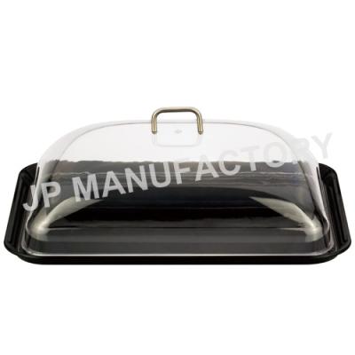 China Rectangular Clear Polycarbonate Plastic Display Dish Lid / Polycarbonate Sideboard for sale