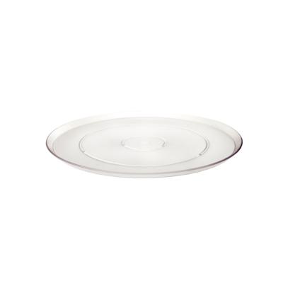 China 14 Inch Clear Plastic Round Platter Polycarbonate Flat Bread Display Tray For Cake, Dessert, Bread for sale