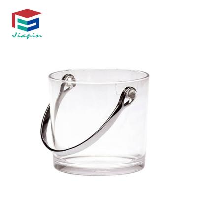 China Small Durable Plastic Ice Bucket CE Crystal Clear Bucket For Bar /acrylic Ice Bucket for sale