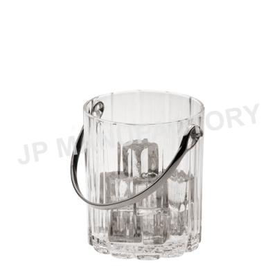 China Mini Night Club Casual Crystal Clear Ice Bucket Plastic Ice Bucket For Bar for sale