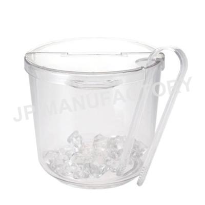 China Viable Crystal Clear Polycarbonate Plastic Ice Bucket With Lid for sale