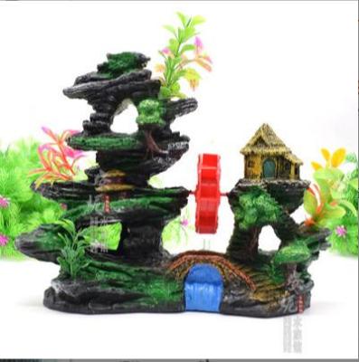 China Viable Resin Aquarium Landscaping Rock Garden , Decorative Stone Mountain Aquarium Accessories for sale