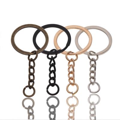 China Jewelry making 25/28/30 mm metal plating keychain diy handmade with key chain iron ring jewelry accessories for sale